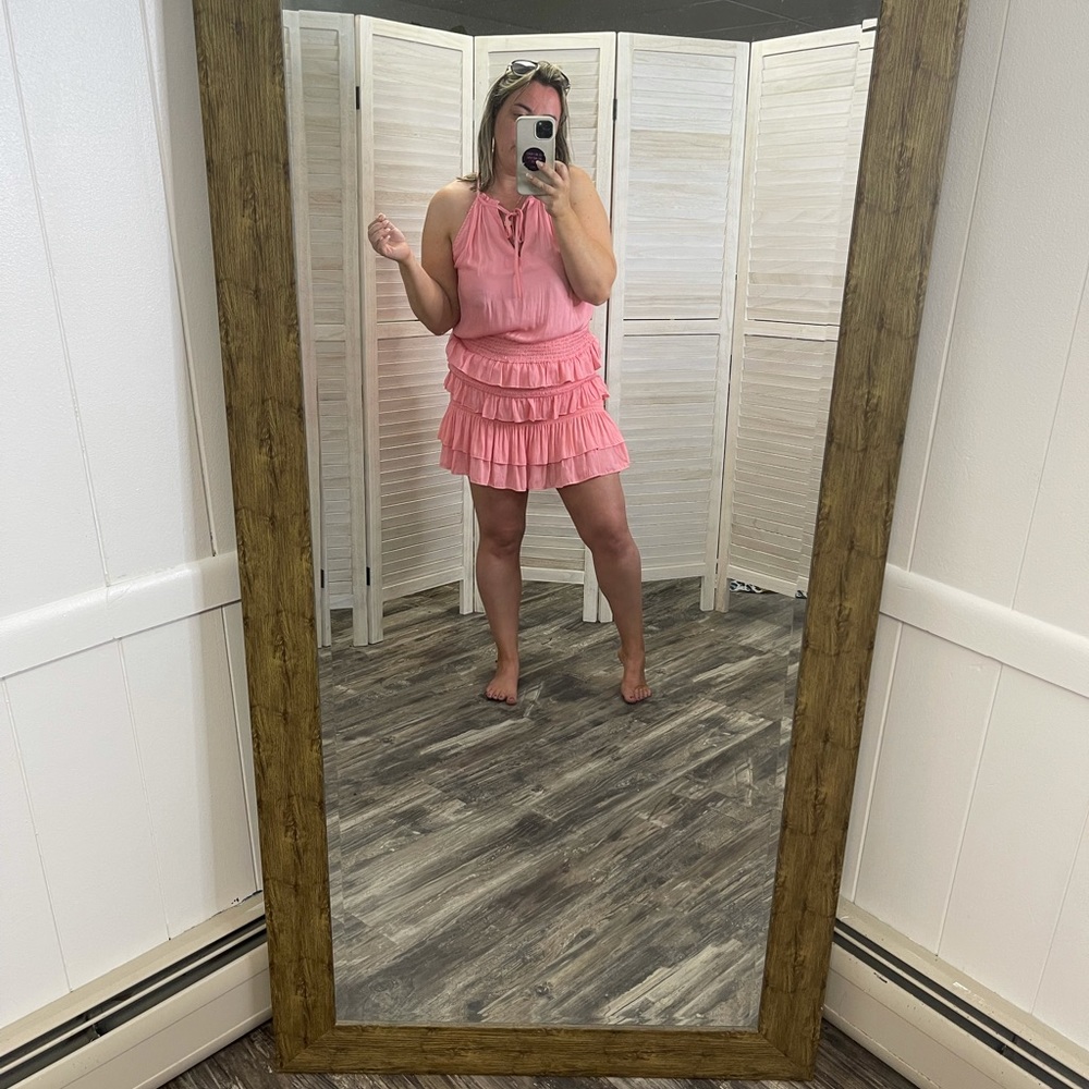 Pink Lily Pink Ruffled Mini Dress